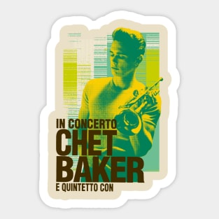 Chet Baker concert graphic Sticker